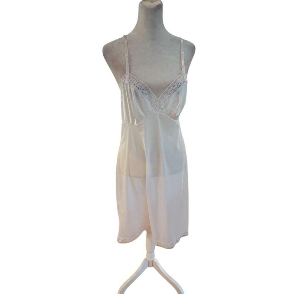 Vintage Cabernet Women's Ivory Slip Dress Nightgown Size 36